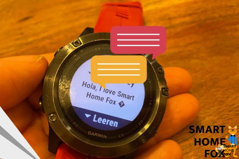 fenix 5 reception et envoi de messages
